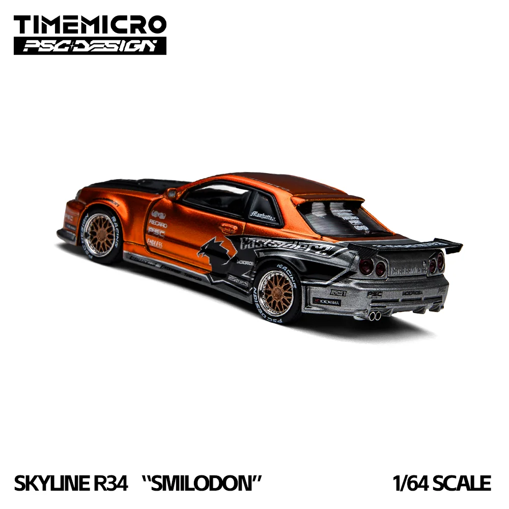 TimeMicro1:64 R34 Eastsiderz Tribute Diecast Alloy Car Model Realistic Mini Hypercar Diorama Collectible Hobby Ornament image 4