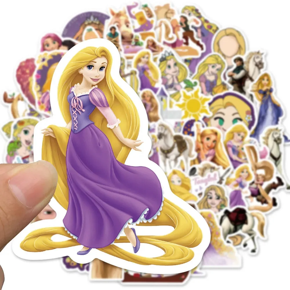 10/30/50pcs Disney Cartoon Movie Tangled Rapunzel Stickers for Kids DIY Laptop Phone Stationery Waterproof Vinyl Anime Sticker