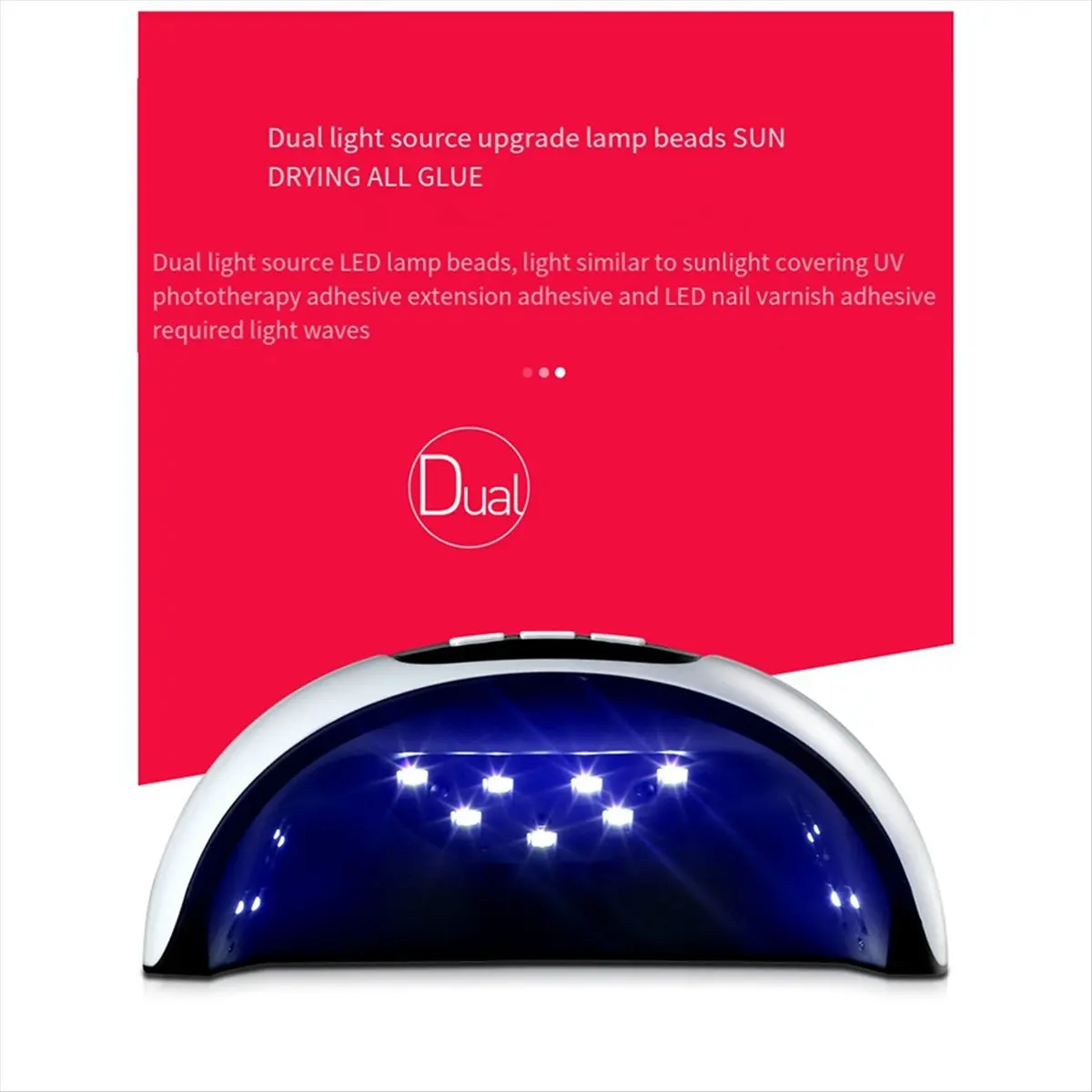 

Pleased- Nail Dryer LED Nail Lamp UV Lamp for Curing All Gel Nail Polish Portable Nail Dry Lamp with USB Cord White