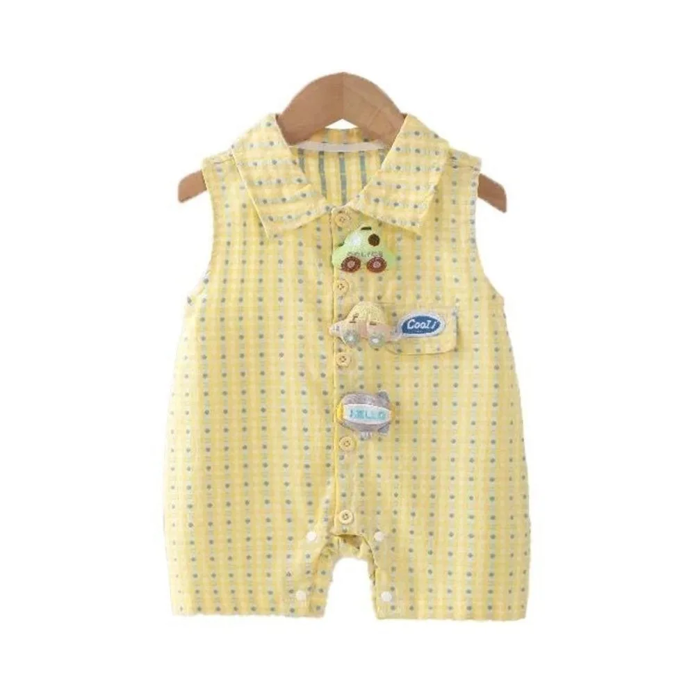 

Casual Striped Baby Romper Polka Dot Baby Bodysuit Summer Jumpsuit Reverse Collar Breathable Newborn Romper for Newborn Baby