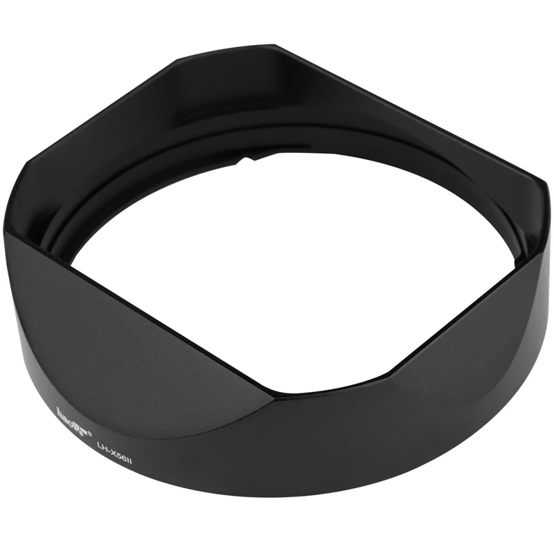 Haoge LH-X56II 렌즈 후드 금속 사각형 총검, 후지필름 XF56mm F1.2 R WR 렌즈, 후지 XF 56mm F1.2 마크 II 렌즈 후드, 캡 포함