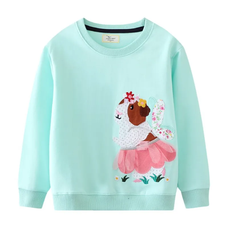 

Jumping Meters Girls Sweatshirts Autumn Spring Children's Clothing Animals Bees Print Long Sleeve Hooded Hot Selling Costume