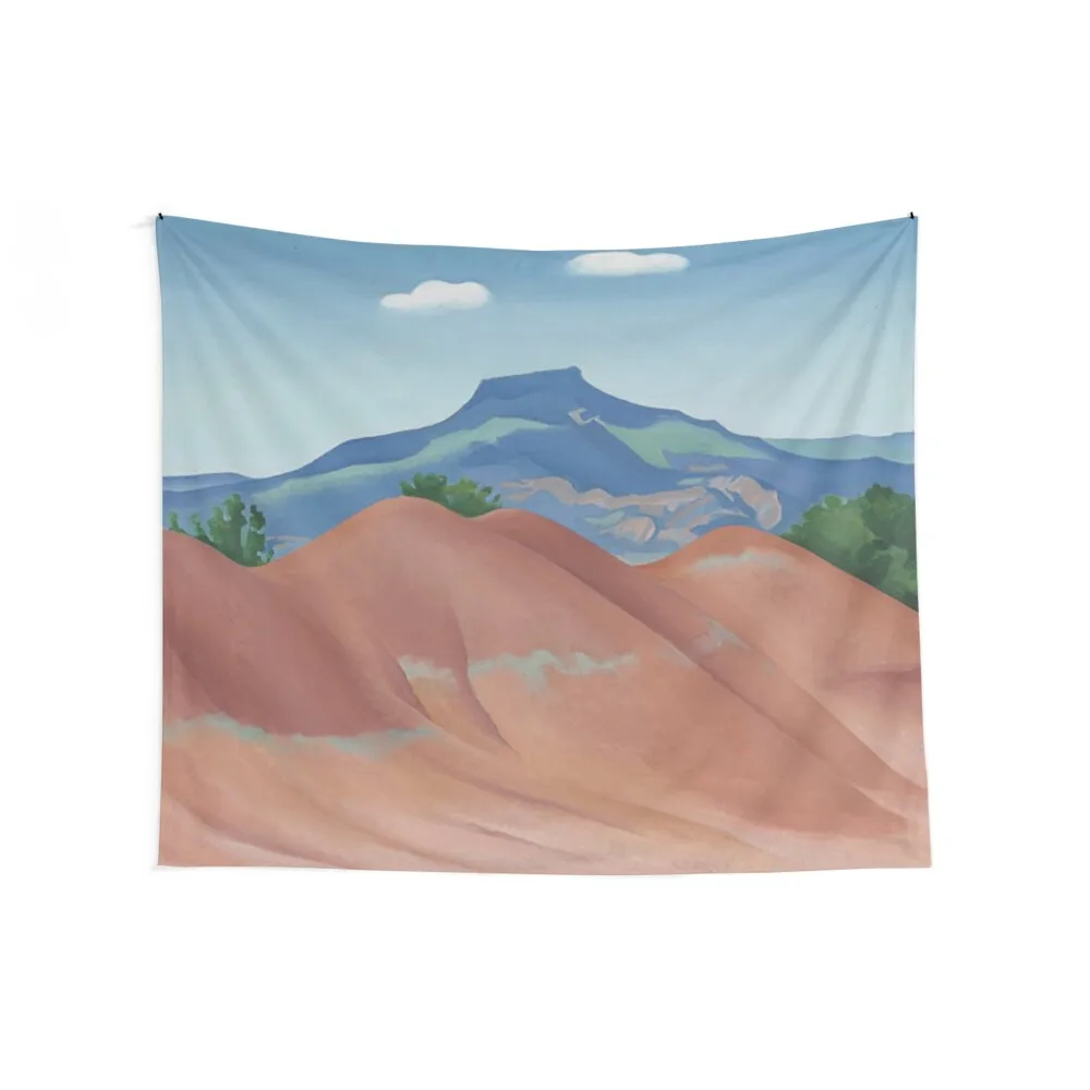 Georgia O'Keeffe Red Hills Tapestry Wall Hanging Kawaii Room Decor Cute Room Things Tapestry