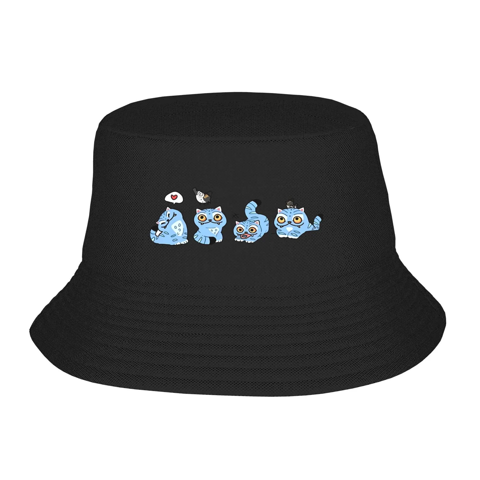 

Derpy Tiger Cat Bucket Hat Hot Summer Headwear Huntrix Kpop Demon Hunters Fishing Cap for Hiking Women Bob Hat Lightweight