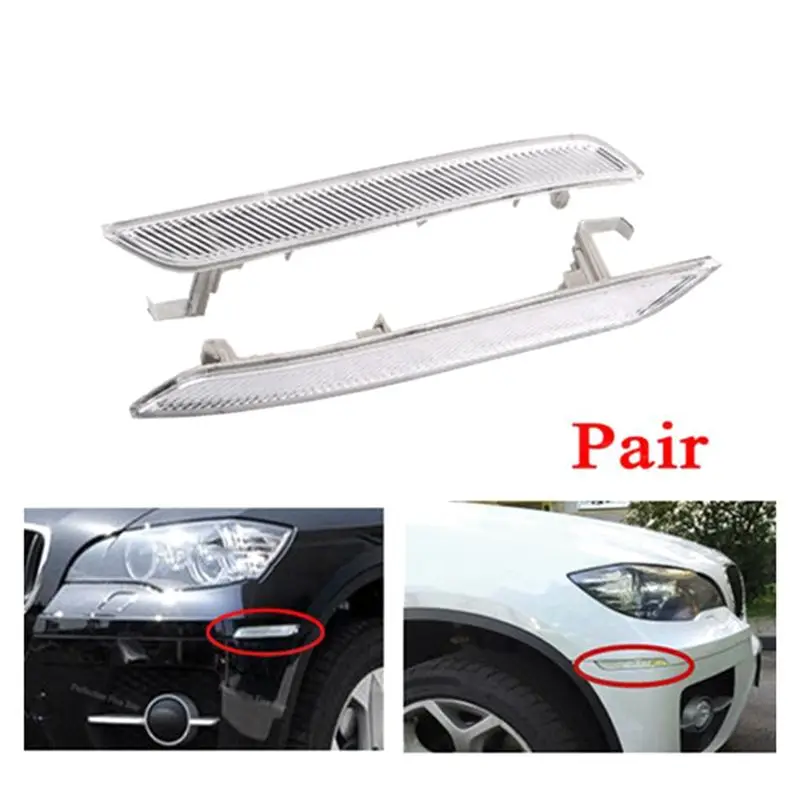 #48T (White)Left Right 1 Pair Clear White Side Marker Reflector,Automotive Parts & Accessories