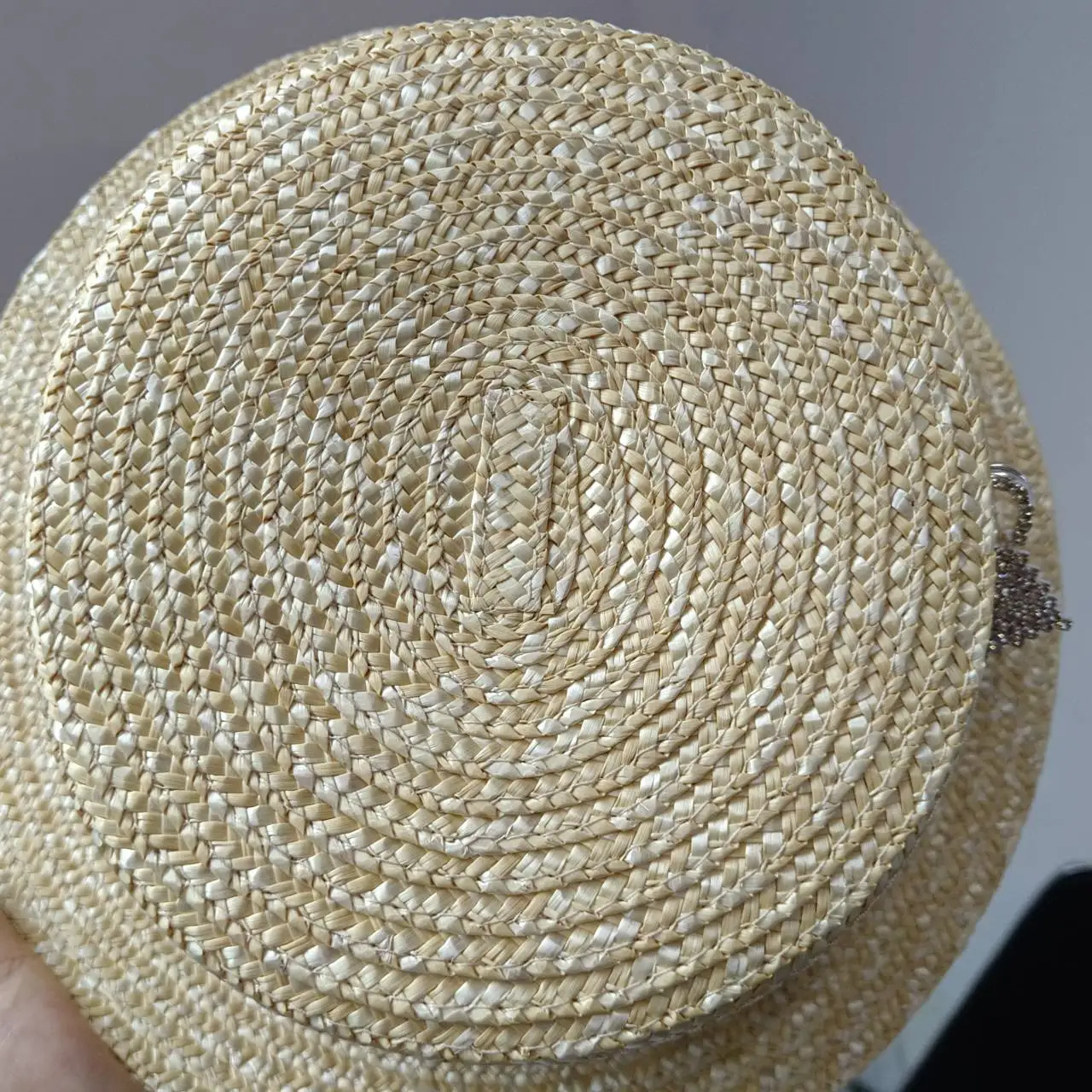 DIY New Straw Hat Punk Style Pearl Chain DIY Jazz Hat Sun Hat New Korean Letter Hat Beach Hat Men's and Women's Punk Hat Sun