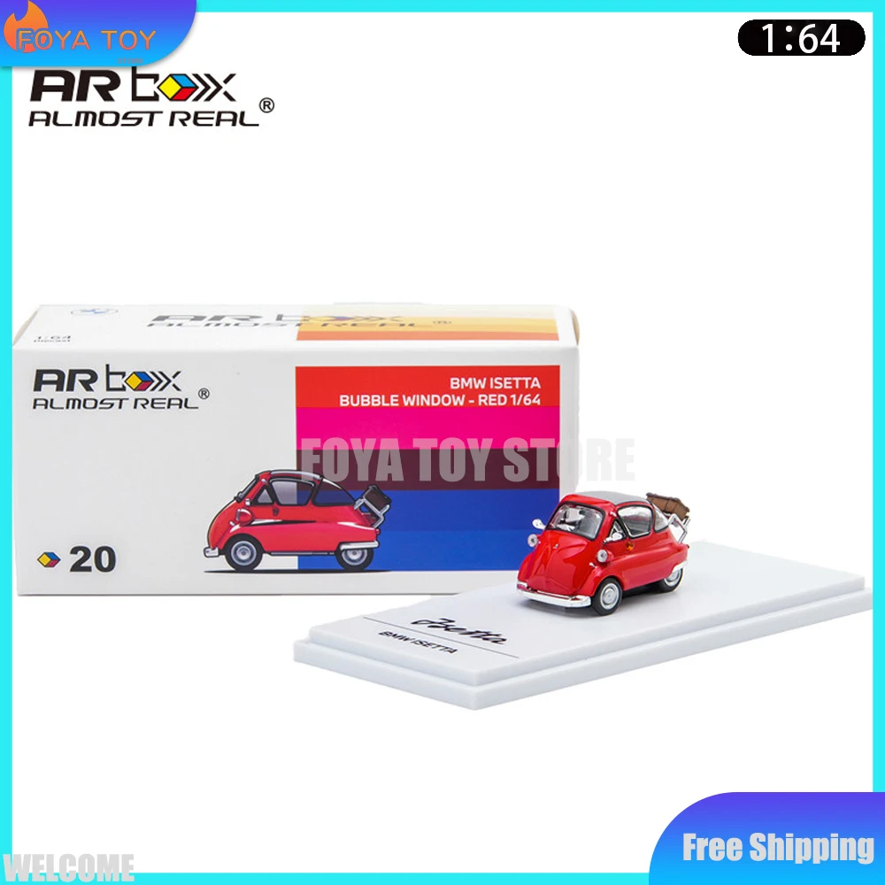 Nuevo Modelo de Auto Original a Escala 1/64 Casi Real, BMW 600 de Aleación, Modelo de Auto BMW Isetta con Ventana de Burbuja, Adorno de Escritorio, Juguete de Regalo para Niños