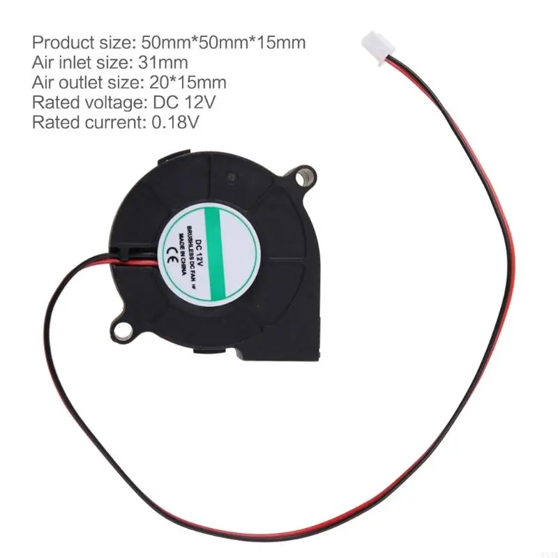 DC12V Ultra-silent Radial Blower Fan Cooling Fan Cooler for 3D Printer Par