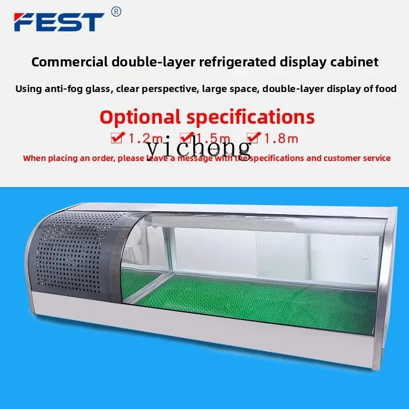 ZC 1,2 meter enkellaagse sushivitrinekast, sushi-display cake vershoudbare desktopkoelkast