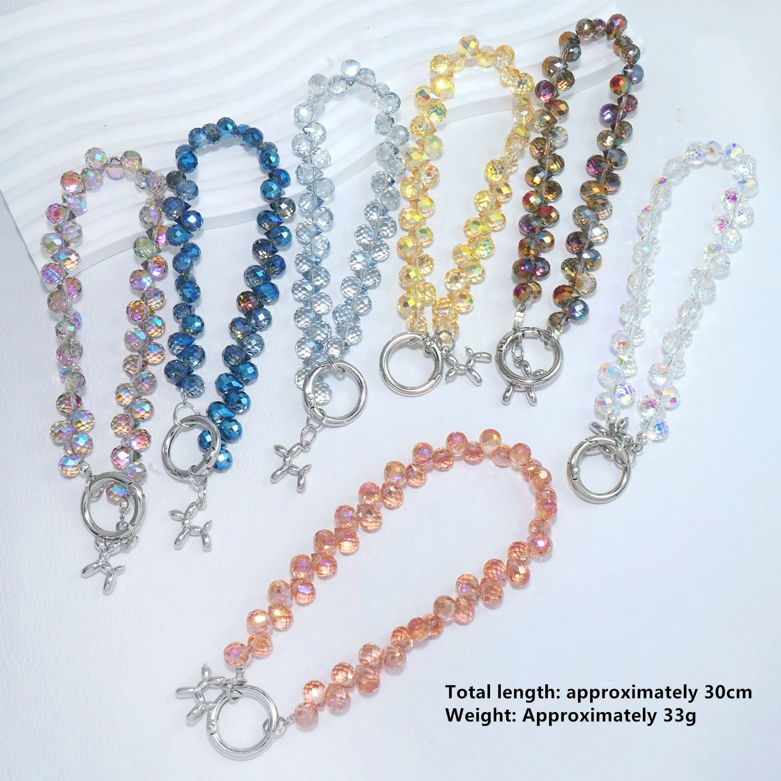 

Mobile Phone Hanging Rope Colorful Strawberry Crystal Handheld Chain Women's Fashion Hanging Pendant Beaded Hand Rope