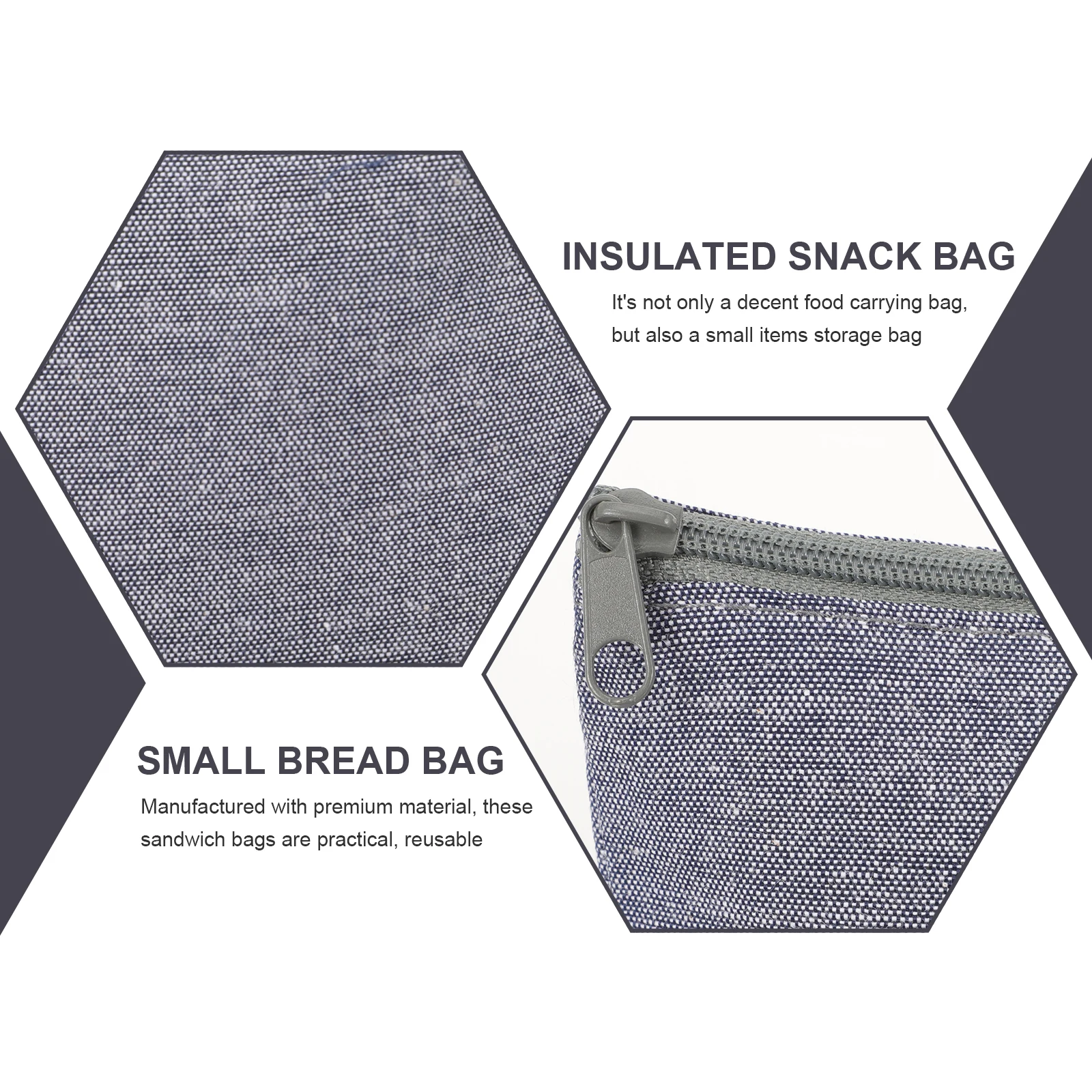 

2pcs Sandwich Bags Reusable Food Grade Leakproof Sandwich Storage Bags For Snacks Bread Multi-Function Portable Meal Carry
