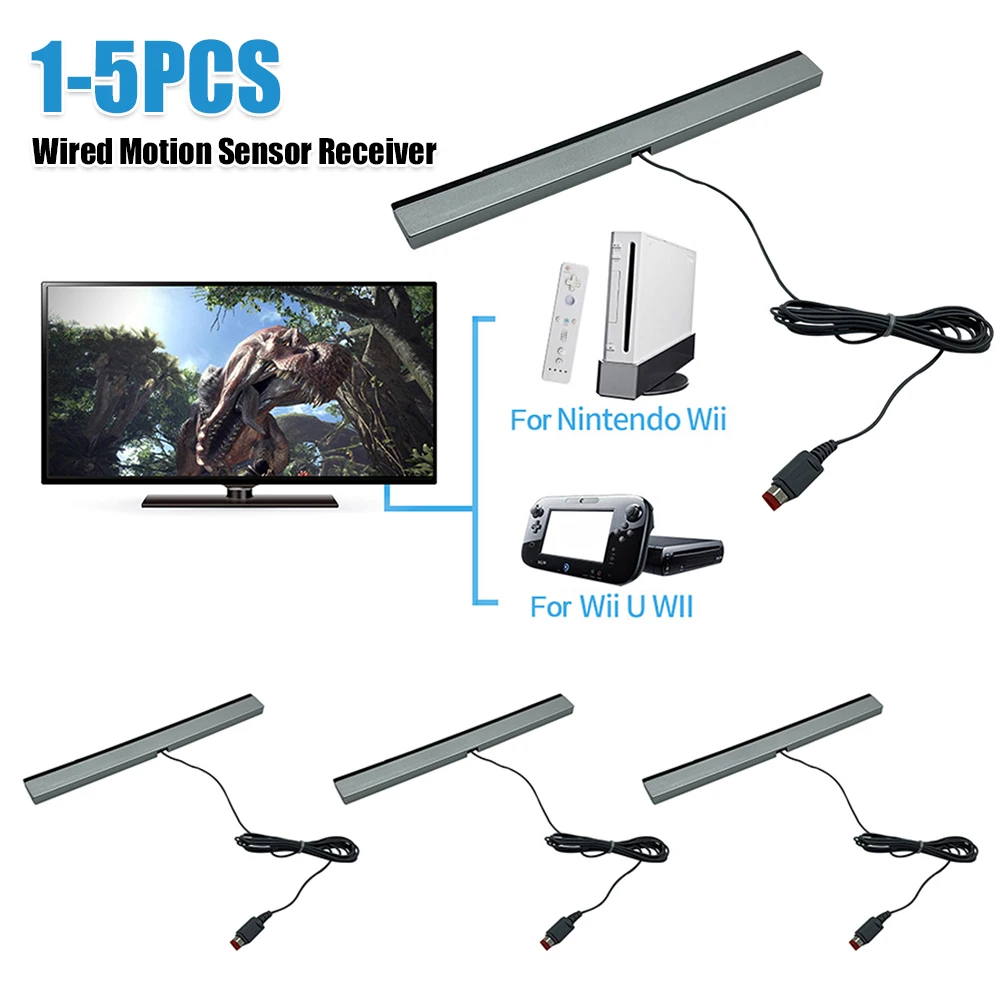 شريط تحكم عن بعد من Game Move مع سلك تمديد سلكي مستشعر الأشعة تحت الحمراء شريط مستشعر سلكي عن بعد لوحدة تحكم Nintendo Wii Wii U #1