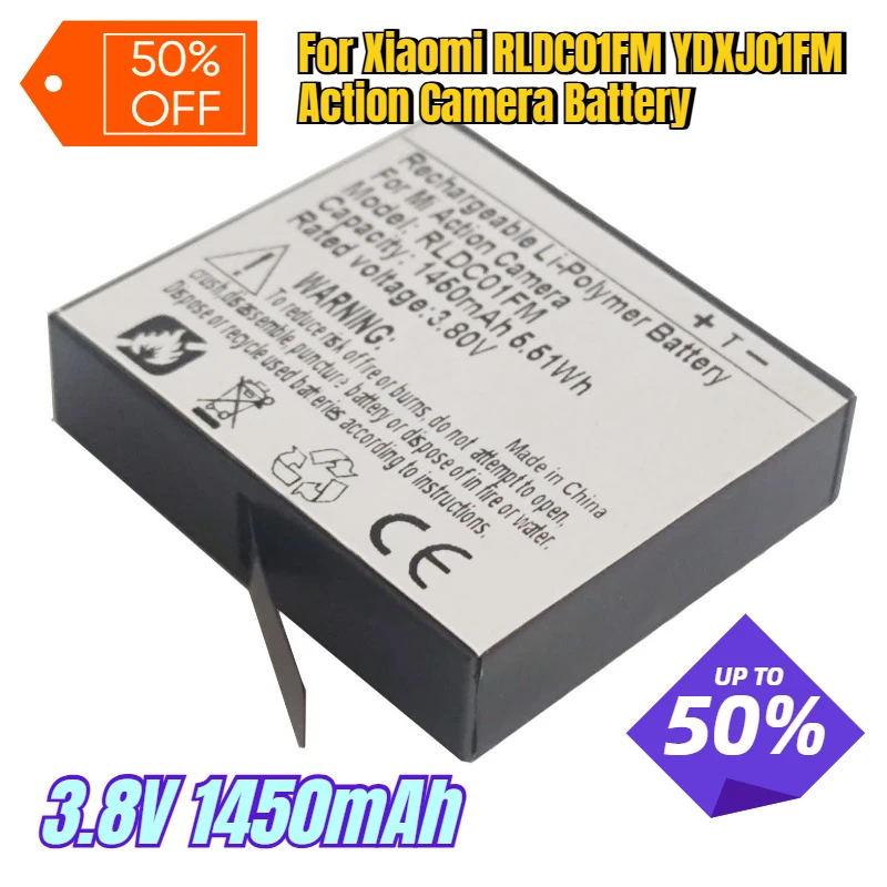 

3.8V 1450mAh for Xiaomi RLDC01FM YDXJ01FM Action Camera Battery