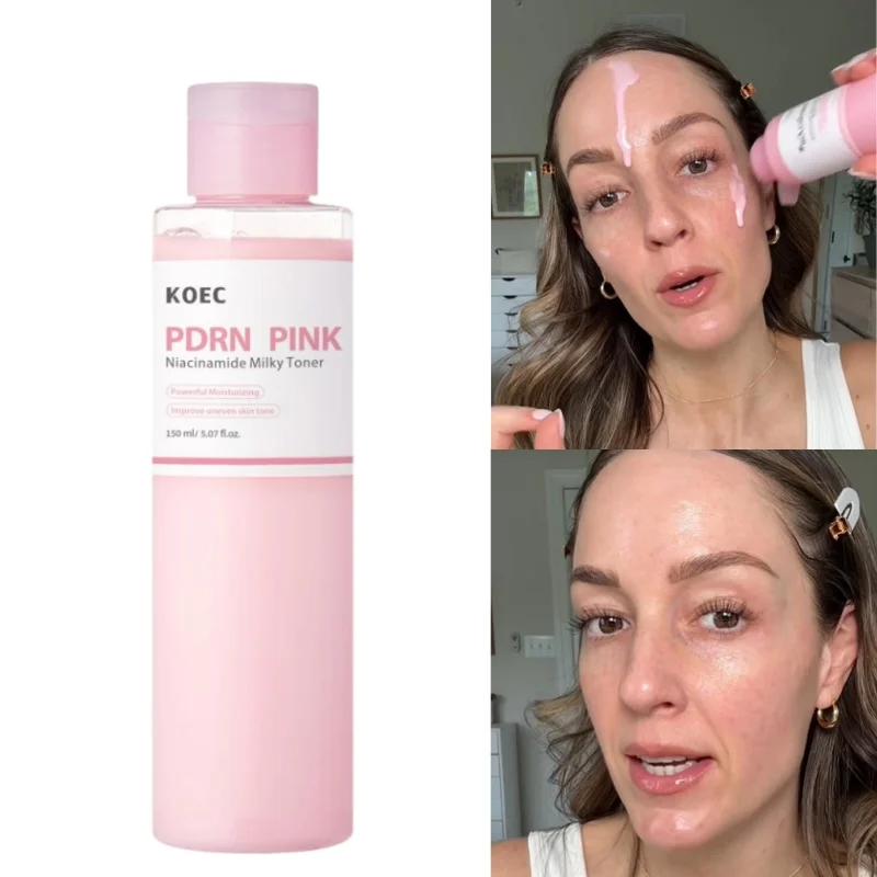 

Молочный тоник PDRN & Ниацинамид 150 г, розовый увлажняющий лосьон с эссенцией, осветляющий увлажняющий крем для сияющей кожи, корейский уход за кожей