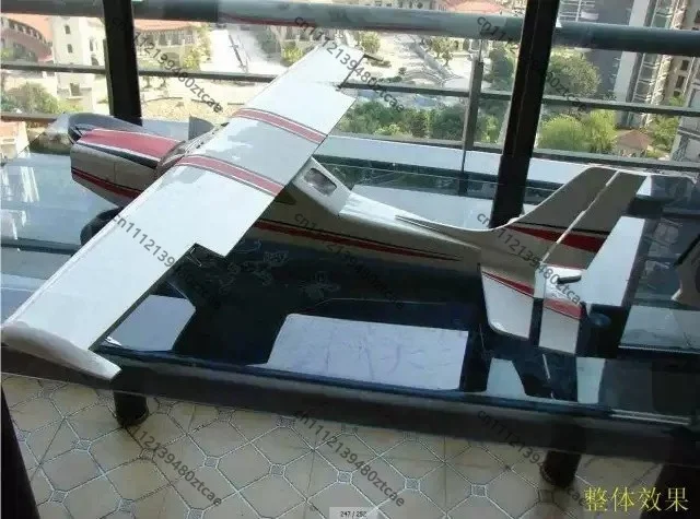 Balsa Wood Aircraft Model Decorative Skin And Sticker Set White Base With Black‑Red Pattern RC Fixed‑wing Model DIY Decoration