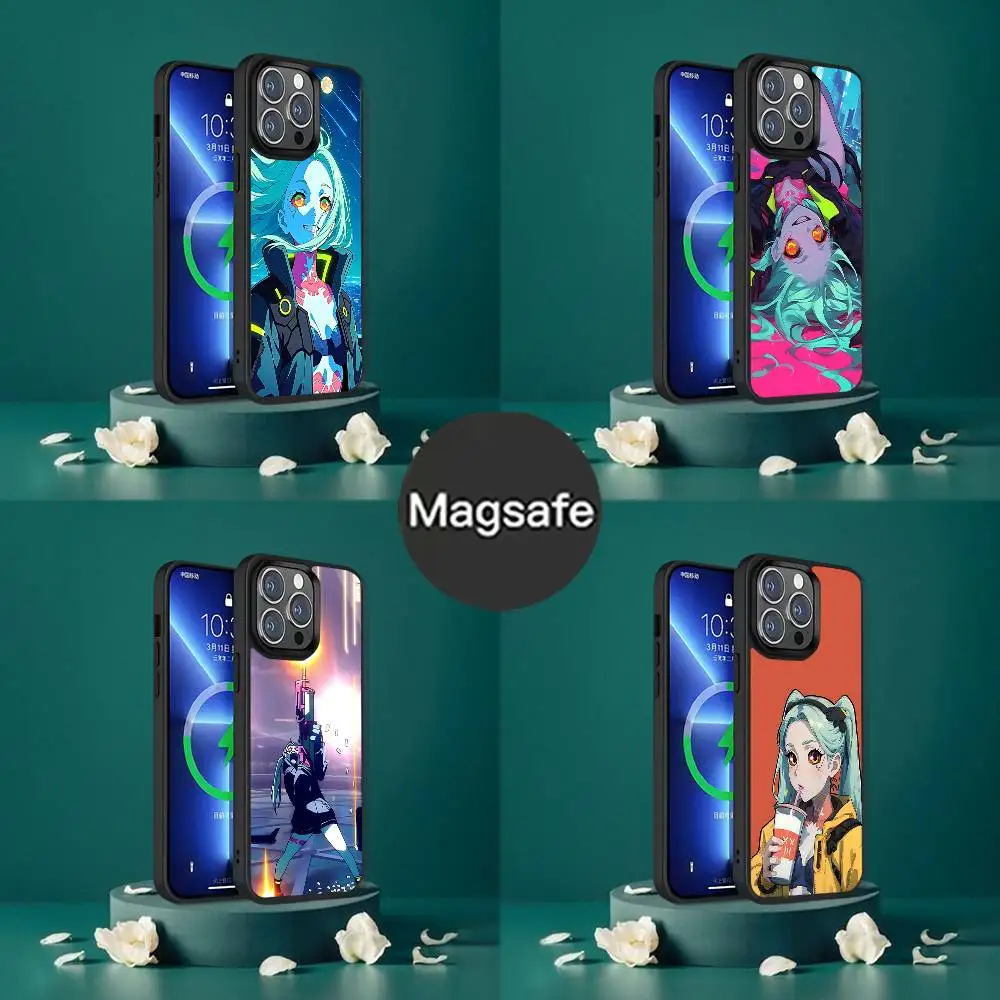 

R-Rebecca C-Cyberpunk Phone Case For iPhone 17,16,15,14,13,12,11,Pro,Max,Plus,Mini,SE4,E Magnetic Magsafe Wireless Charging