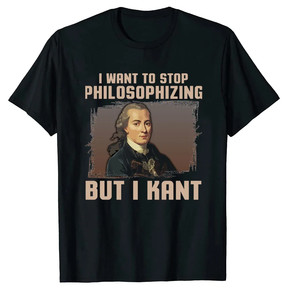 Philosophy T Shirts But I Kant Stop Philosophizing Tee Tops Round Neck Short-Sleeve Fashion Clothing Casual Basic T-shirts