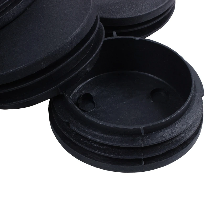 Blanking End Round Tube Inserts Cap Cover 50Mm Dia Black 36 Pcs