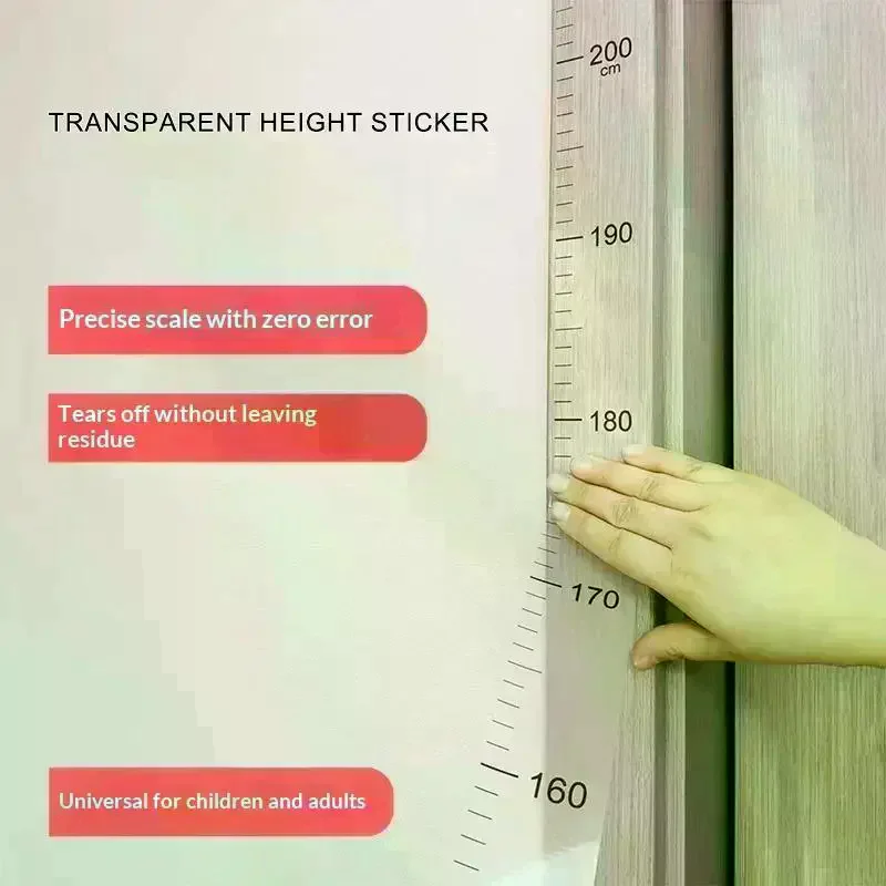 Kids Height Wall Sticker Child Growth Tracker Adhesive Decal Measuring Ruler Chart Bedroom Decor