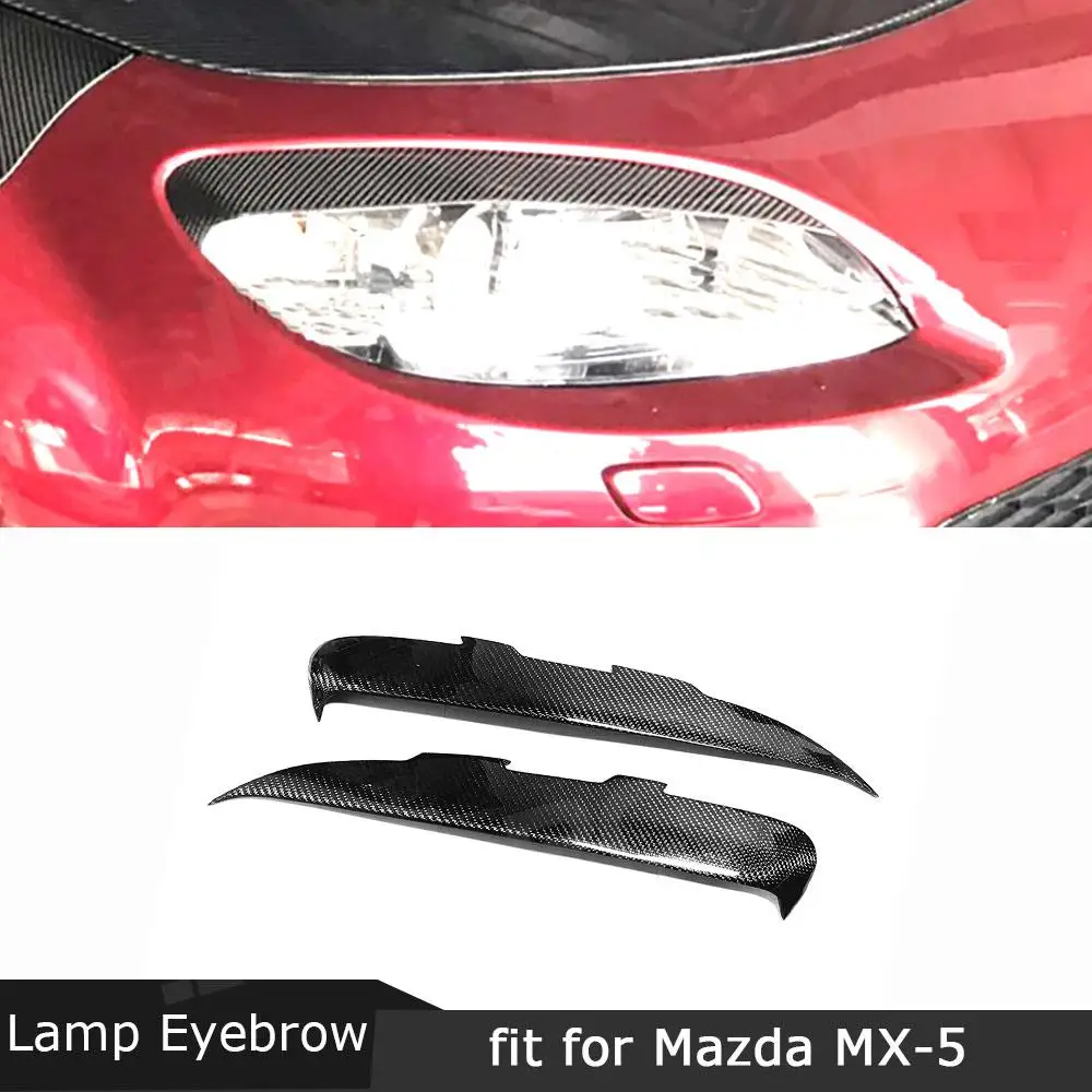 

JMCARCOOL Carbon Fiber Front Bumper Headlight Eyebrow Eyelid Trim Cover Sticker Decoration for Mazda MX-5 MX5 Miata 2009-2012