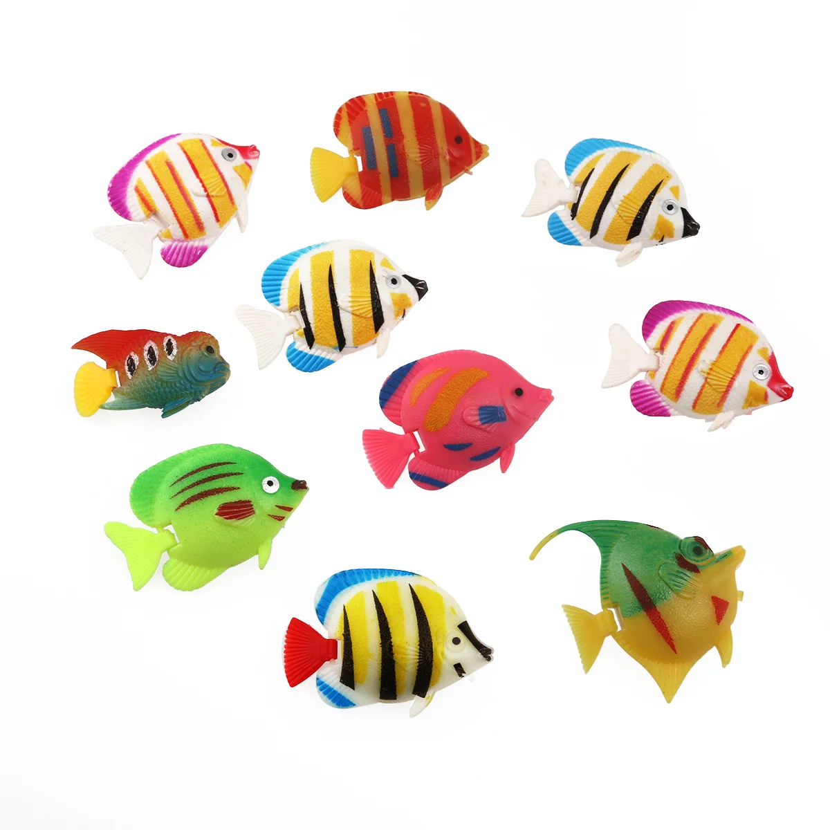 10 Pcs Robot Ornament Ocean Decor Decorations Artificial Floating Fish Plastic Fish Artificial Moving Fish Small Flaot Fish