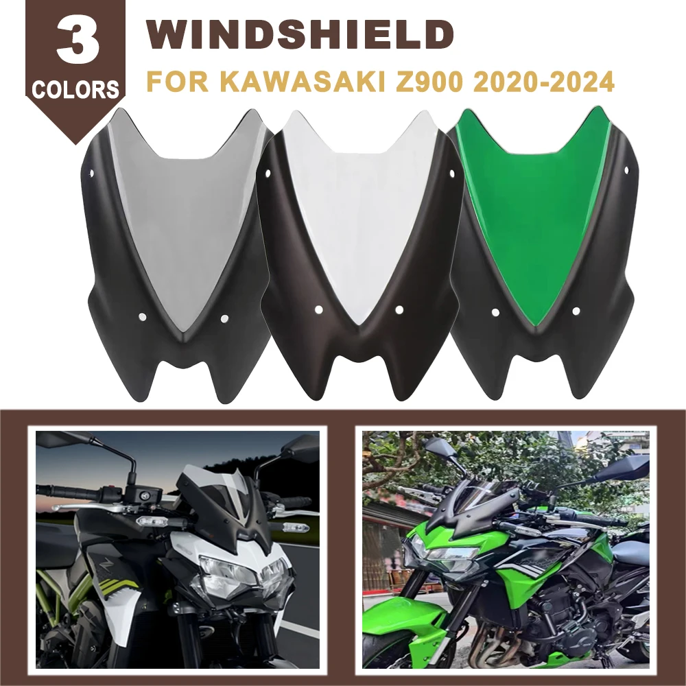 

Motorcycle Windshield Front Windscreen Sport Wind Deflector Protector Cover Accessories For KAWASAKI Z900 Z 900 2020-2023 2024