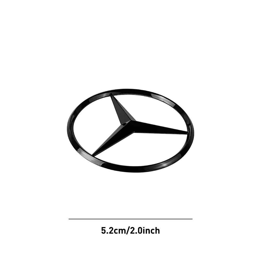 ABS 3D Star Logo Hollow Badge Sticker Car Steering Wheel Center Emblem For Mercedes Benz AMG GLK W202 W204 W210 W211 W212 W220