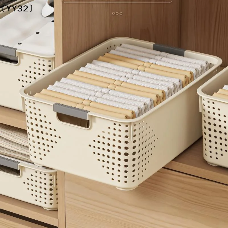 Stackable Pantry Bin - Multi Size Vented Plastic Storage Baskets