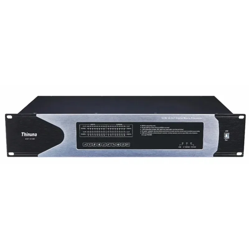 2026/Thinuna DAP-1616M-DT Professional audio music equipment sound system 16x16  poe dsp audio processor Network Media Matr