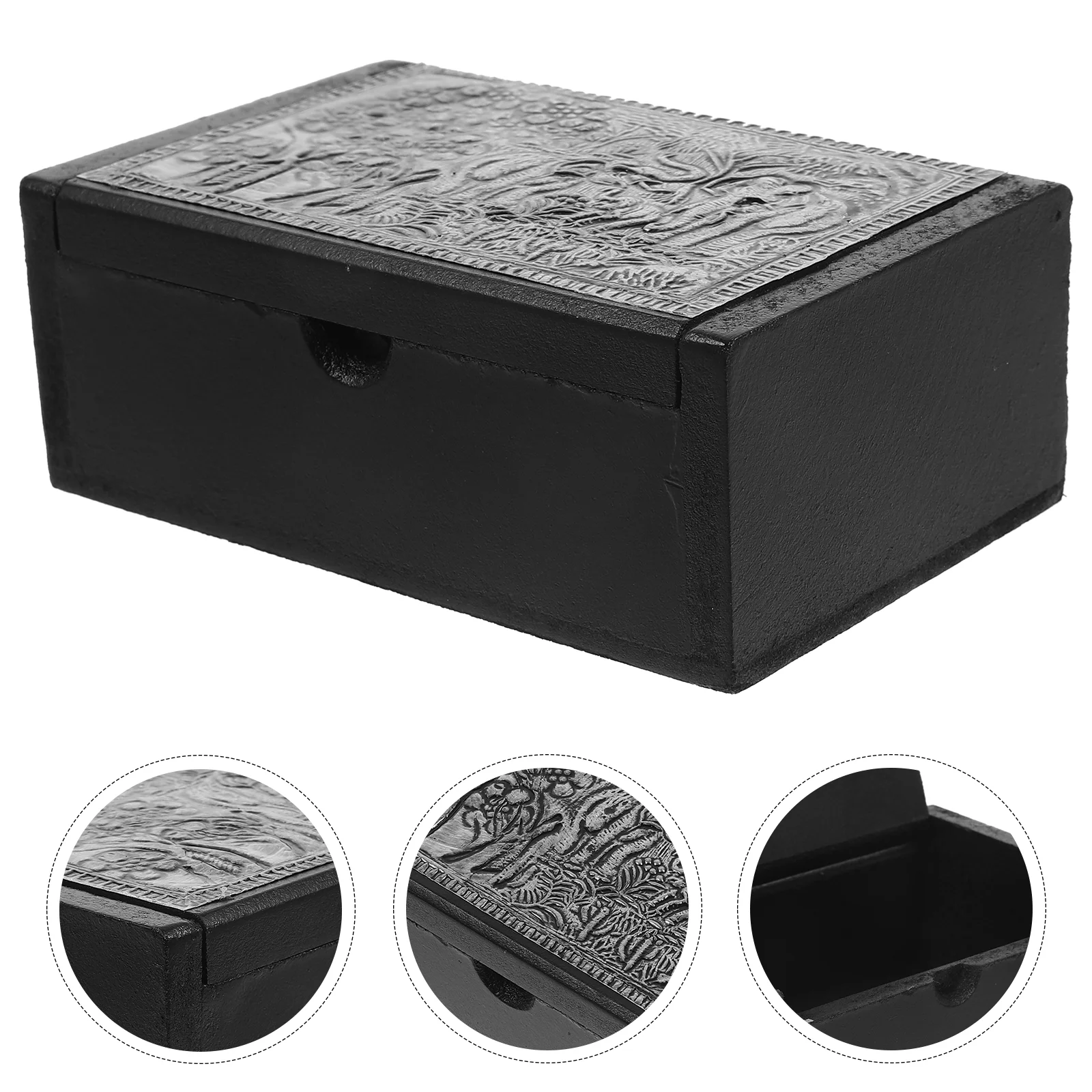 Card Box Cards Kitchen Menu Storage Holder Recipe Organizer Wooden Case Container