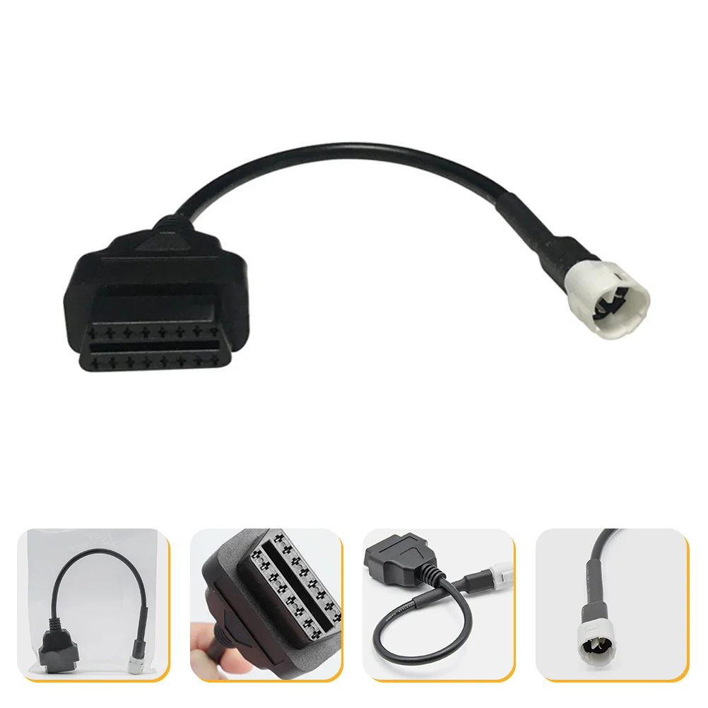 العالمي 3 دبوس 16 دبوس كابل محول Obd2 دراجة نارية تشخيص المحرك كشف الأخطاء مواد قوية Obd2 كابل محول #6