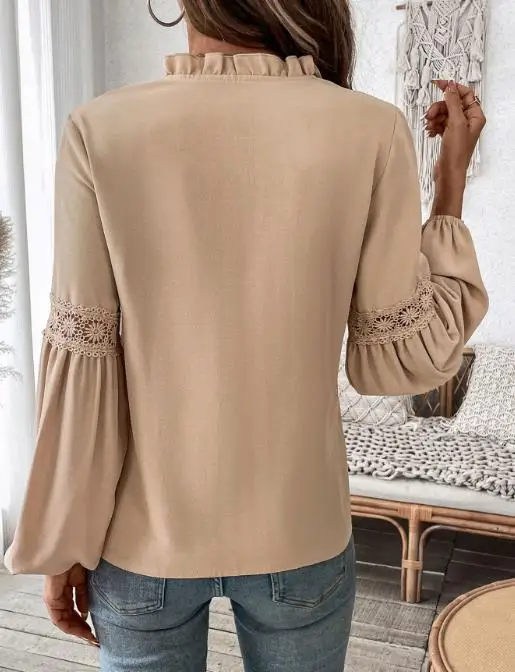 女性の V ネック シャツ気質カジュアル秋の新しいスタイルの女性のためのファッショナブルなトップス