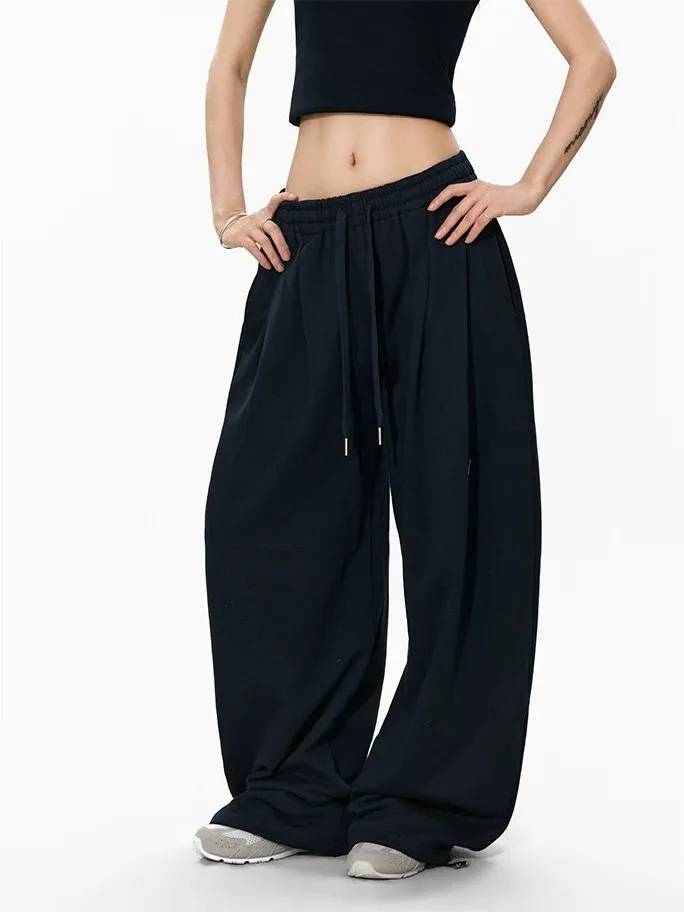 Loose Comfortable Women's Sporty Sweatpants Casual Pants Jazz Dance Wide Leg Long Trousers American Lazy Relaxing Style