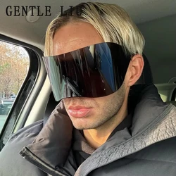 Y2k Retro Oversized Sunglasses Mask Women Punk Goggle Sports Sun Glasses For Men Women 2000's Brand Designer Shield Eyewear sol