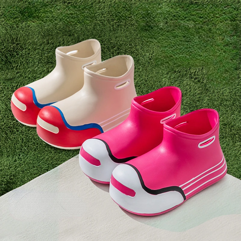 Botas de lluvia antideslizantes para niños y niñas, zapatos impermeables coloridos, botas de agua para niños, botas de agua para niños, nueva moda