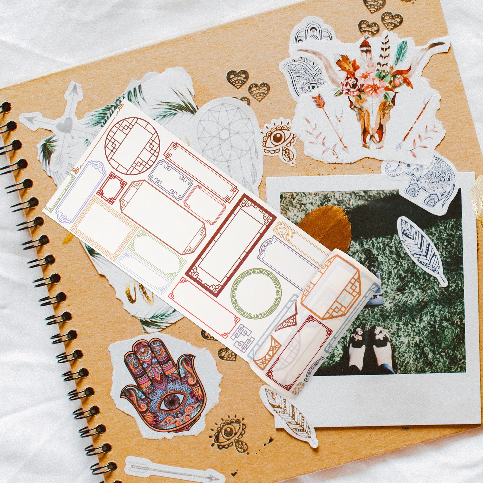 

1pcs 1 Roll Scrapbook Diy Decorative Washi Adhesive Tape For Journal Notebook Calendar Photo Frame Planner Sticker Roll Craft