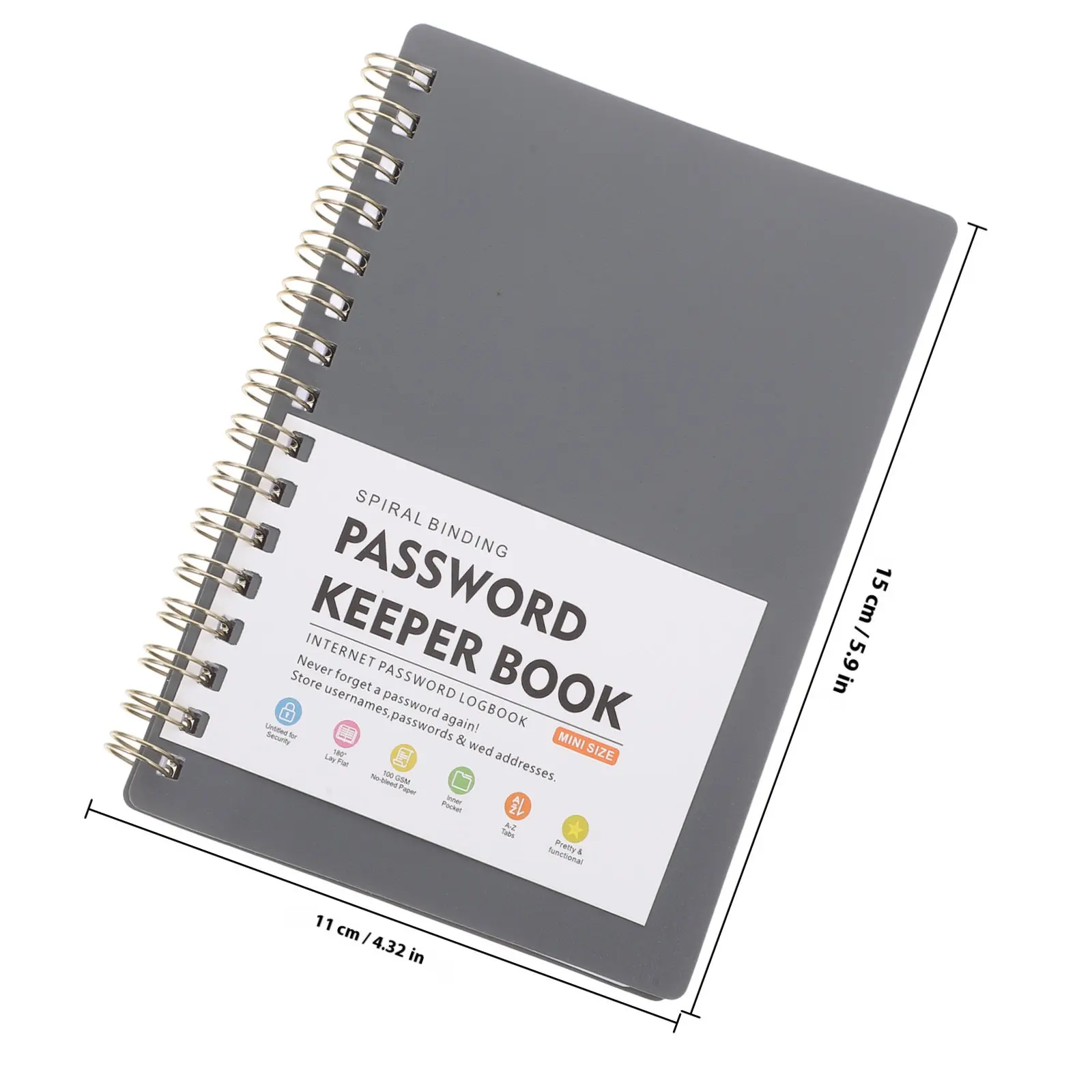 Compact A6 Password Book with Alphabetical Tabs Multi Function Password Notepad for Website Recording Address Management and