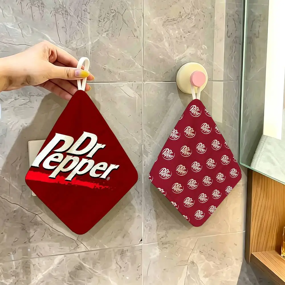 D-Dr P-Peppers Polyester Cotton Hand Wiping Towel, Hanging Design, Durable For Household Restaurant Toilet Use