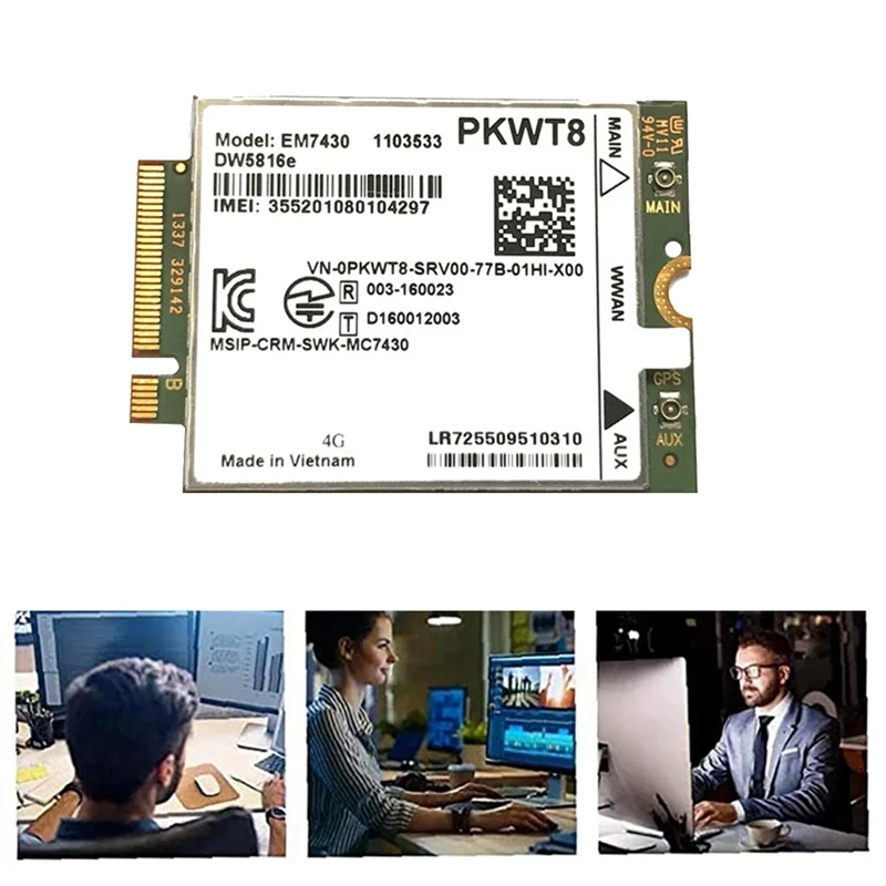 Imagem -04 - Kits de Substituição para Dell Latitude Módulo 4g Lte Em7430 Dw5816e Gobi6000 7280 7285 7290 7389 7390 7480 7490 E7470 Cat6 Dw5811e