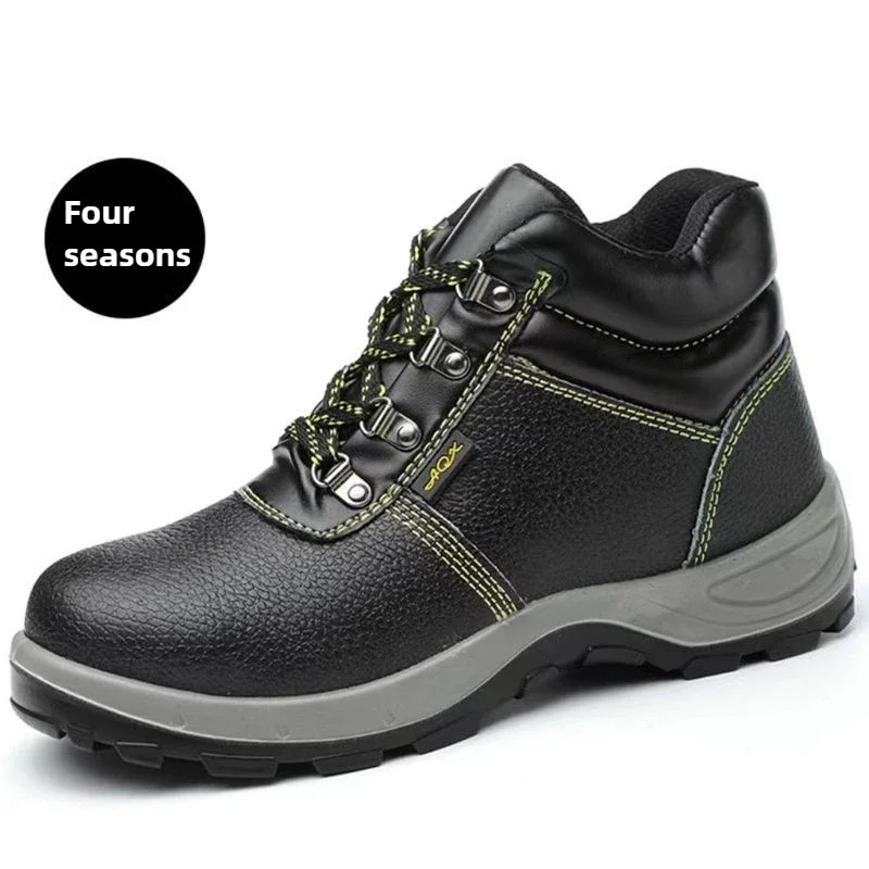 Labor Insurance Shoes Winter High-top Anti-smashing Anti-piercing Acid and Alkali Resistant Non-slip Wear-resistant Safety Shoes