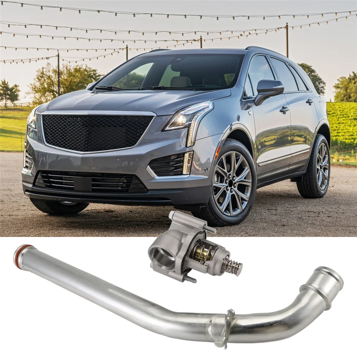 Thermostat Housing Assembly 12678779 12673659 for Cadillac XT5 XT6 GMC Acadia 3.6L 2017-2023