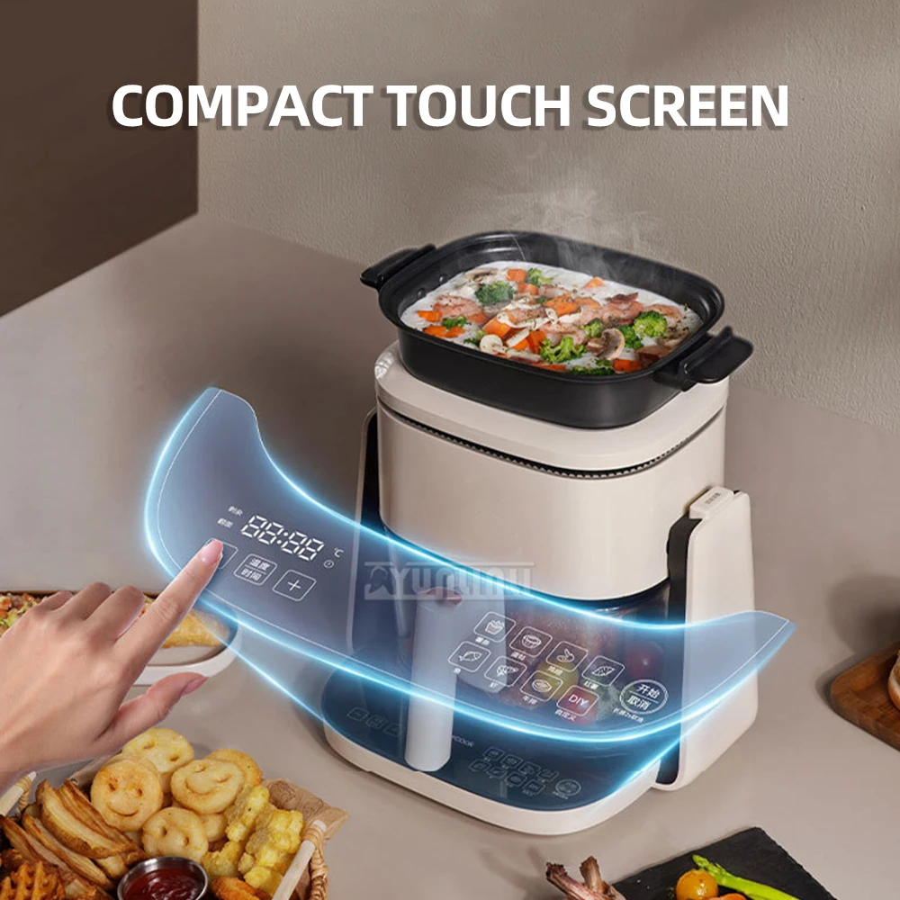 Freidora de electrodomésticos para hornear, cocina hirviendo, freidora de aire Visual eléctrica inteligente, freidora de aire Freidora de aire de gran capacidad