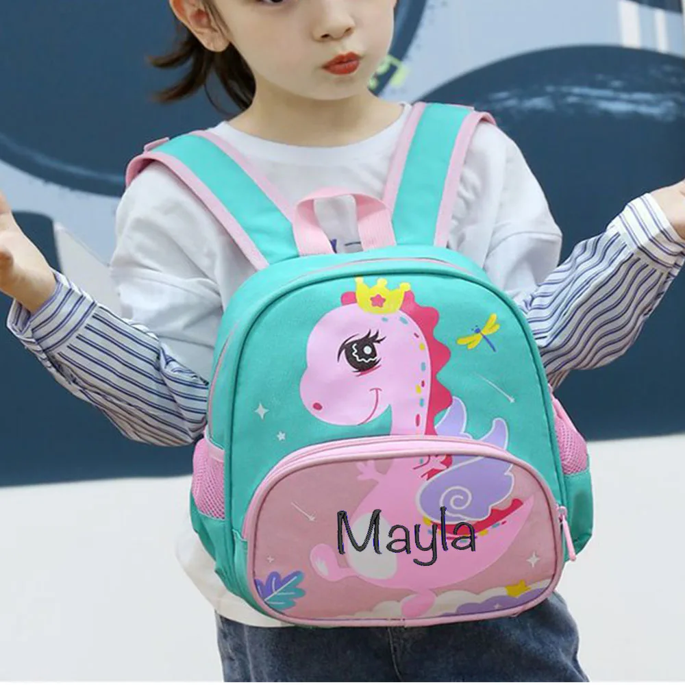 Embroidered Kindergarten Children School Bag Custom Cartoon Fashion Student Bag for Boys and Girls Load Reduction Backpack