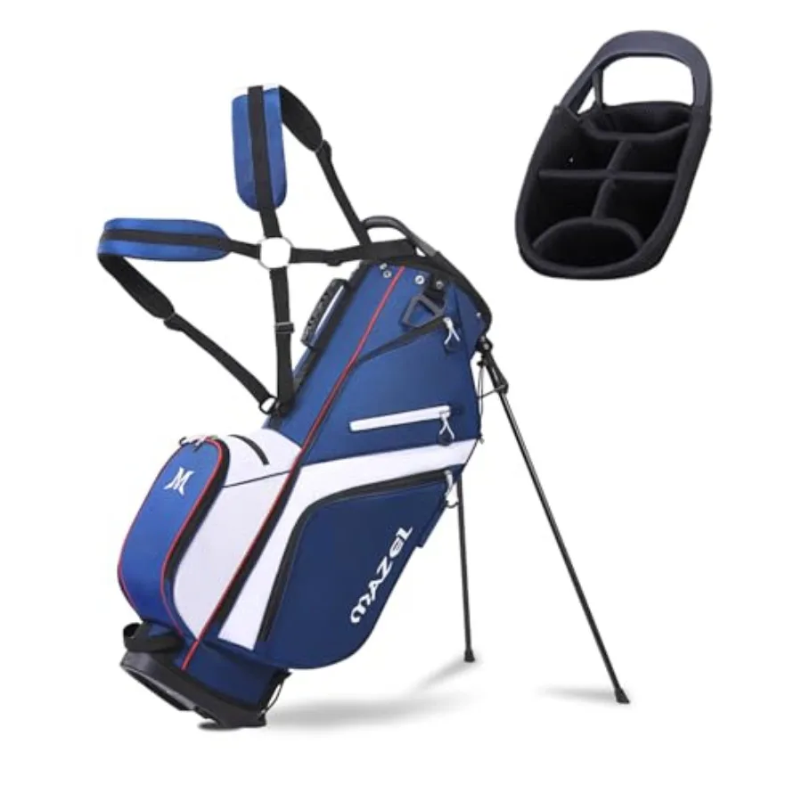 6-Way Golf Stand Bag for Men and Women, Lightweight Golf Bag with Stand, Dual Strap, Dust Cover