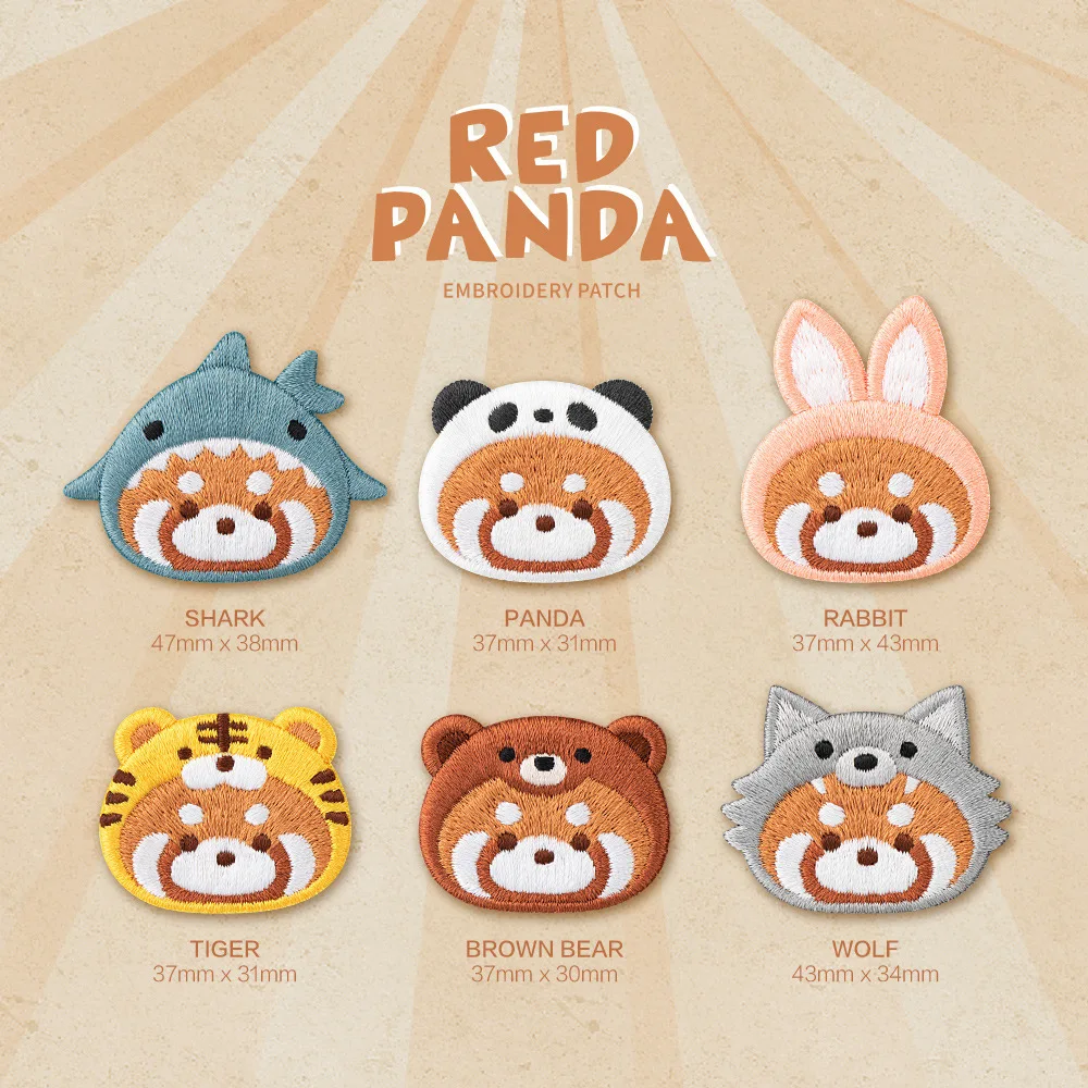 

Miniso Cute Cartoon Panda Embroidered Patch – No-Iron DIY Fabric Sticker for Bags iPad Phones Clothes & Decoration