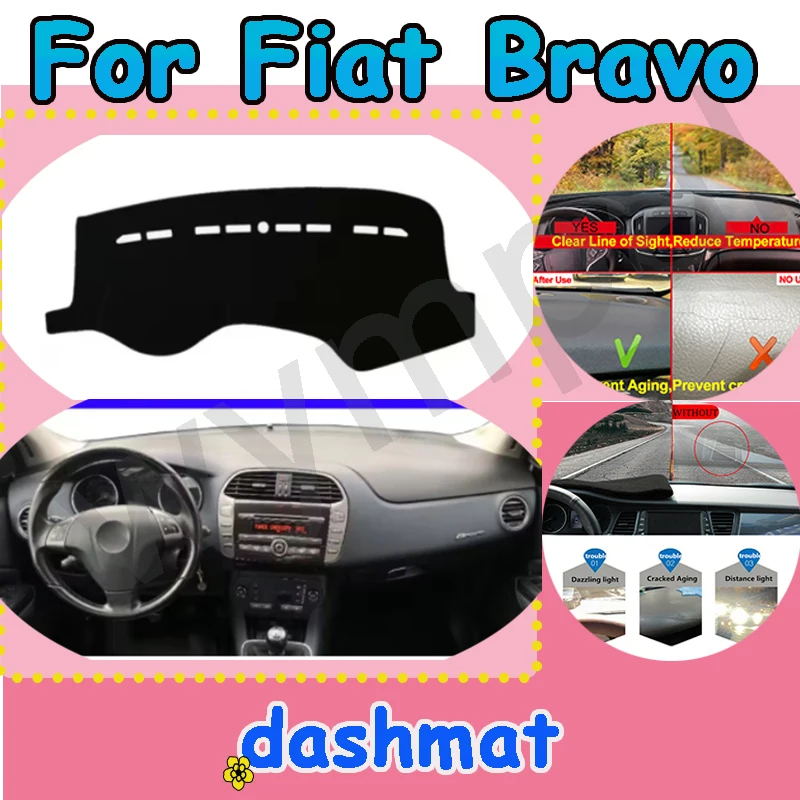 

Car Auto Dashboard Cover Cape For Fiat Bravo 2007 2008 2009 2010 2011 2012 2013 2014 LHD Dashmat