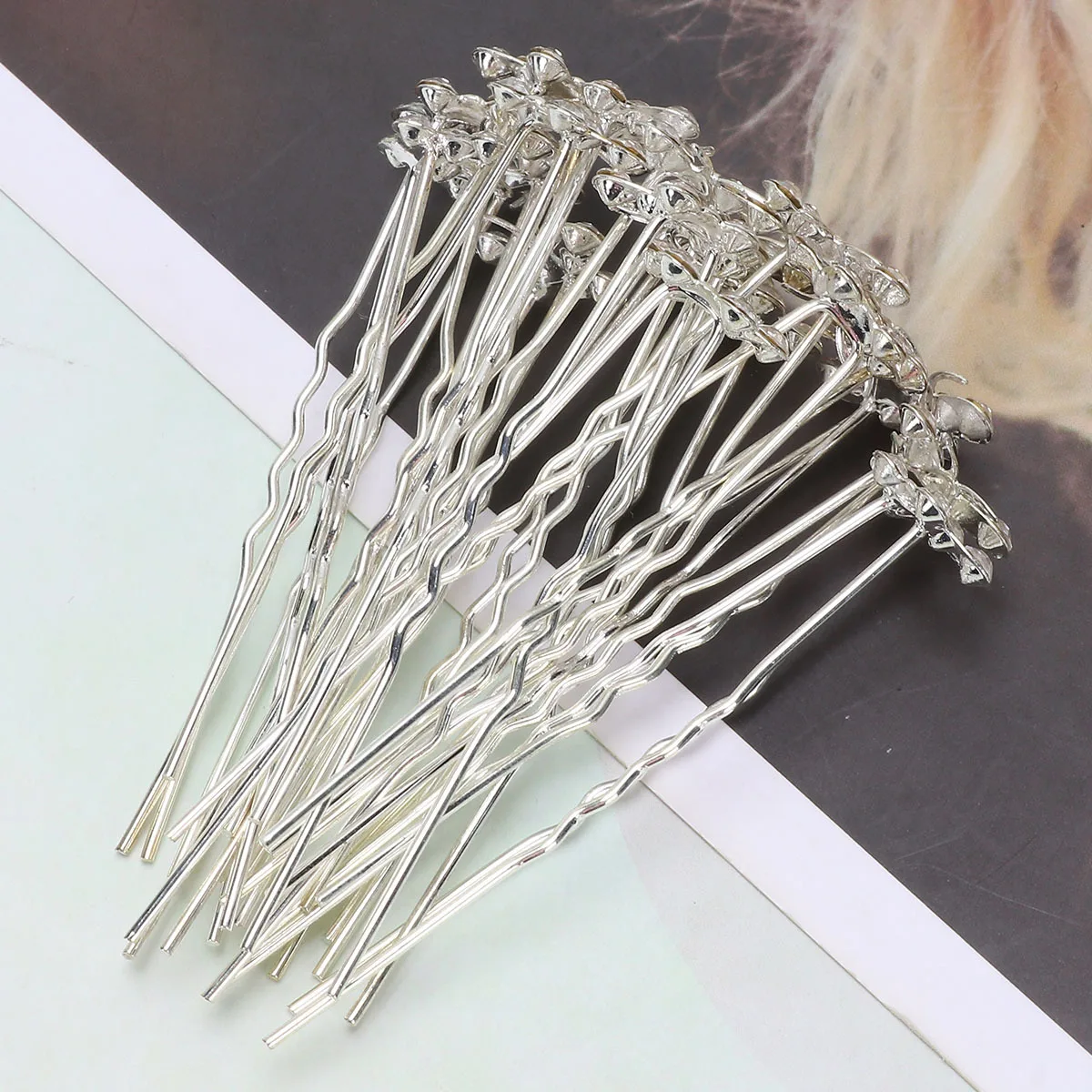 

19pcs Butterfly Hairpin Set Bridal Hair Accessories For Wedding Bride Party Crystal Hair Jewelry Braid Styling Tools