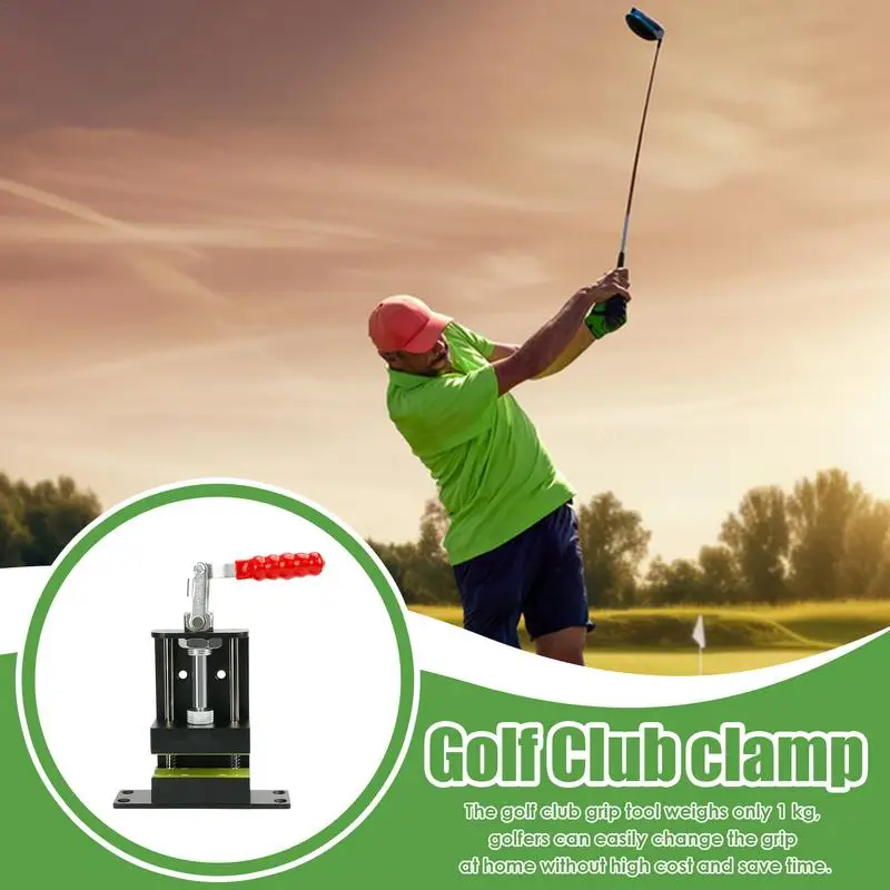 Golf Club Regrip Vise Tool Quick Shaft Clamp Grip Replacement Tool Club Grip Remover Golf Club Shaft Clamp Gripping Vise Tool