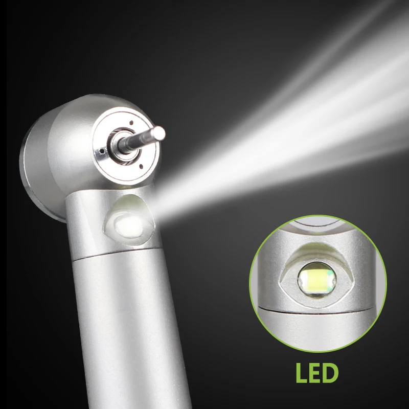 Dental-LED-Hochgeschwindigkeits-Handstück mit E-Generator, Rotations-Turbine, Druckknopf und dreifachem Wasserspray für Zahnärzte – Detail 6