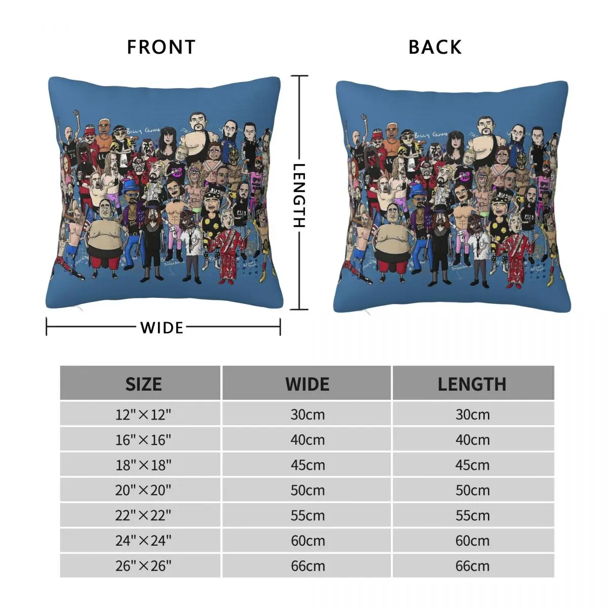 Legends Of Wrestling Game Square Pillowcase Polyester Linen Velvet Creative Zip Decorative Car Cushion Cover